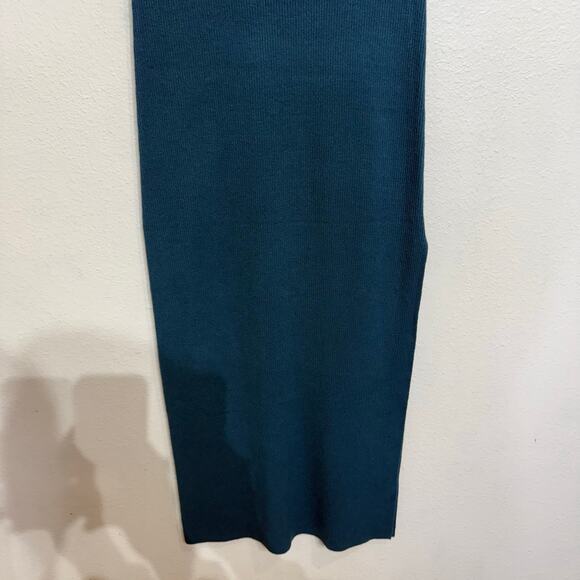 Future Collective Teal Side Column Slip Convertible Maxi Skirt Dress Sz M - Picture 4 of 14